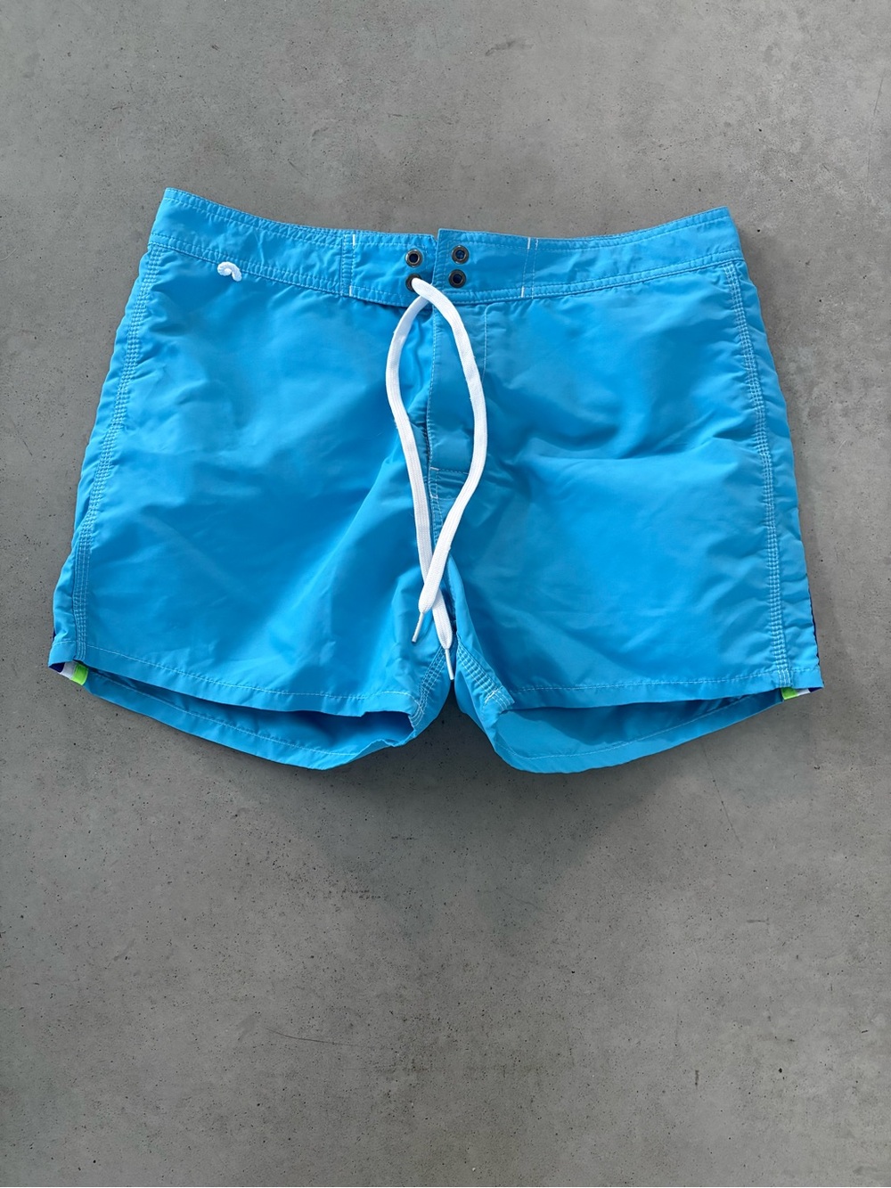 Sundek Bright Blue Swim Board Shorts with White Drawstring - Size 32